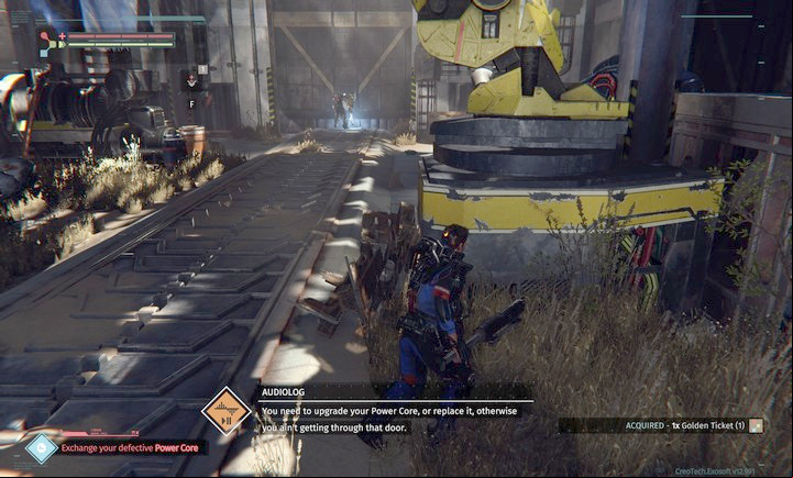 Walk towards the gate and kill the enemy - Abandoned Production | The Surge Walkthrough - Walkthrough - The Surge Game Guide