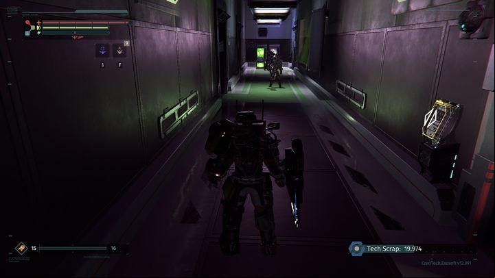 In the end, you will have to jump down to a spot presented in the screenshot - Research Zone | The Surge Walkthrough - Walkthrough - The Surge Game Guide
