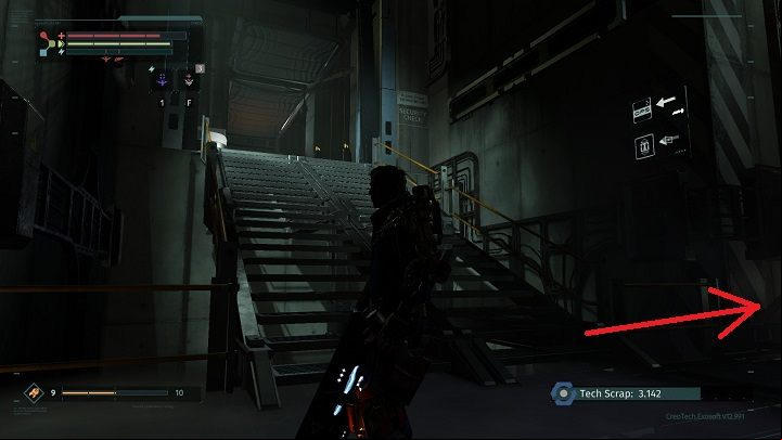After walking through the Toxic Waste Maintenance you will be able to use the stairs to go back - Mallory - Audiologs in The Surge - Audiologs and comics - The Surge Game Guide