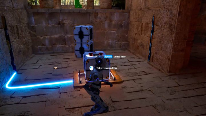 Having gathered 3 green Tetris bricks you can now open the first gate - Talos Principle 2: Prologue - All Puzzle Solutions - Puzzles - Talos Principle 2 Guide