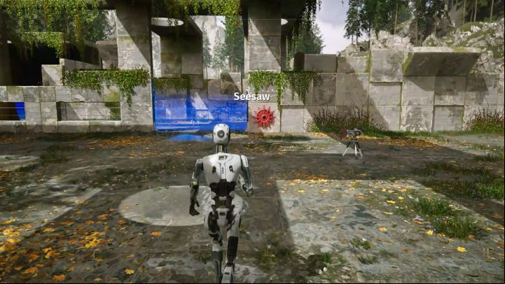 The connectors should be set in such a way as to open the barriers and gain access to the terminal - Talos Principle 2: Seesaw puzzle solution - FAQ - Talos Principle 2 Guide