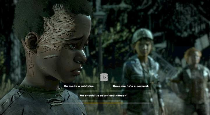 The remaining, less important characters will also have an opinion about you at the end of the game - Important choices | Episode 1 of The Walking Dead The Final Season - Episode 1 - Done Running - The Walking Dead The Final Season Game Guide