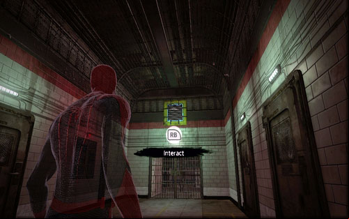 As you finish talking with Connors, turn around and enter the ventilation shaft above the grate - Chapter 02 - Escape Impossible - Walkthrough - The Amazing Spider-Man - Game Guide and Walkthrough
