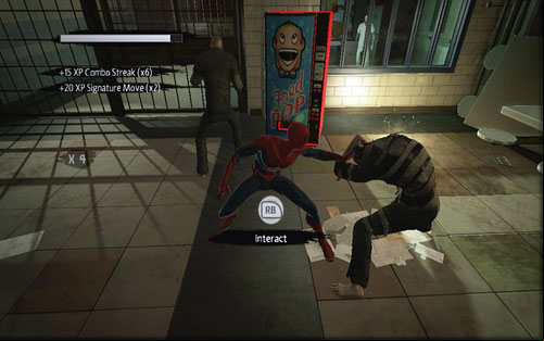 Get rid of the others by using the nearby vending machine - Chapter 02 - Escape Impossible - Walkthrough - The Amazing Spider-Man - Game Guide and Walkthrough