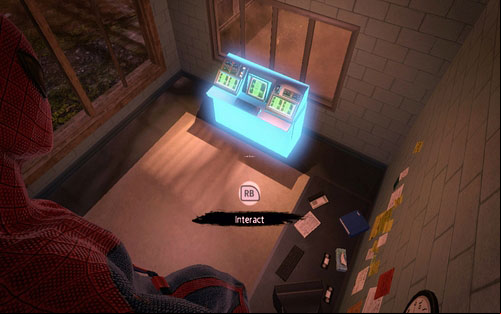 It will lead you to a computer which will unlock a age for your companion - Chapter 02 - Escape Impossible - Walkthrough - The Amazing Spider-Man - Game Guide and Walkthrough