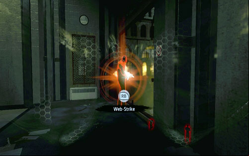 Head to the very top using Web Rush and defeat the enemy by the window - Chapter 02 - Escape Impossible - Walkthrough - The Amazing Spider-Man - Game Guide and Walkthrough