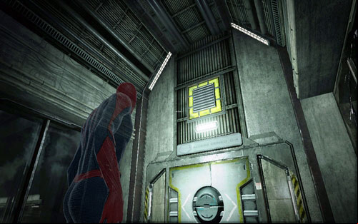 Quickly jump upstairs and use the tunnel on the right - Chapter 03 - In the Shadow of Evils Past - p. 1 - Walkthrough - The Amazing Spider-Man - Game Guide and Walkthrough