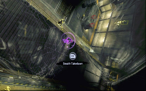 Start off by silently eliminating the enemy on the bridge and the one on the opposite side of the room - Chapter 03 - In the Shadow of Evils Past - p. 2 - Walkthrough - The Amazing Spider-Man - Game Guide and Walkthrough