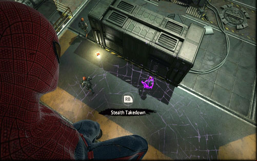Get rid of the further three from the ventilation shaft in the wall - Chapter 03 - In the Shadow of Evils Past - p. 2 - Walkthrough - The Amazing Spider-Man - Game Guide and Walkthrough