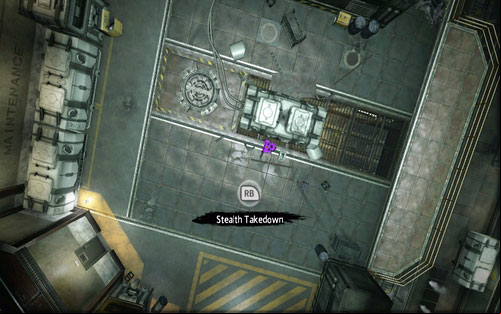 Eliminate the last enemy while hanging from the ceiling - Chapter 03 - In the Shadow of Evils Past - p. 2 - Walkthrough - The Amazing Spider-Man - Game Guide and Walkthrough