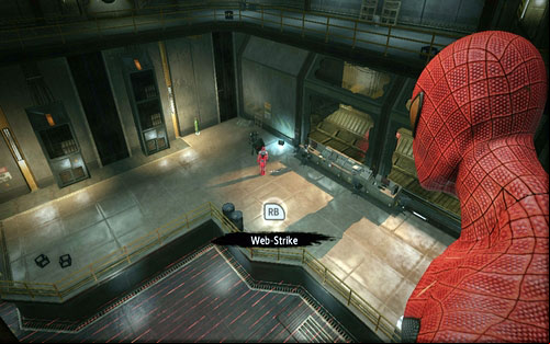 A bit further there's the last trio of enemies - Chapter 03 - In the Shadow of Evils Past - p. 2 - Walkthrough - The Amazing Spider-Man - Game Guide and Walkthrough