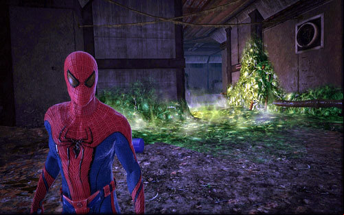 A bit further you will come across a big pool of acid - Chapter 04 - The Thrill of the Hunt - p. 1 - Walkthrough - The Amazing Spider-Man - Game Guide and Walkthrough