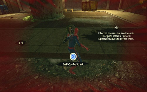 Head inside it and afterwards defeat the enemy inside - Chapter 04 - The Thrill of the Hunt - p. 1 - Walkthrough - The Amazing Spider-Man - Game Guide and Walkthrough