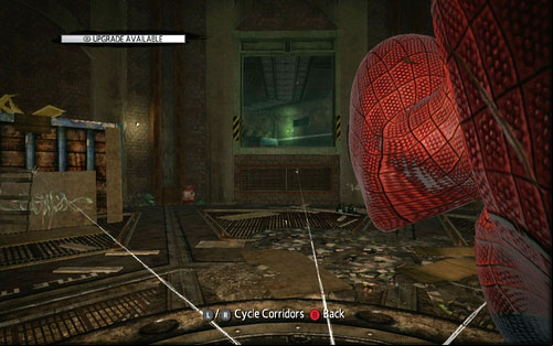 That way you will return to the main room, where you need to create a web once again - Chapter 04 - The Thrill of the Hunt - p. 2 - Walkthrough - The Amazing Spider-Man - Game Guide and Walkthrough