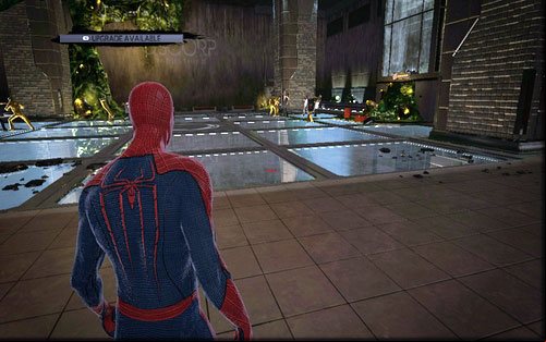 Inside the room with the glass floor you will have to defeat more groups of enemies - Chapter 06 - Smythe Strikes Back - p. 1 - Walkthrough - The Amazing Spider-Man - Game Guide and Walkthrough
