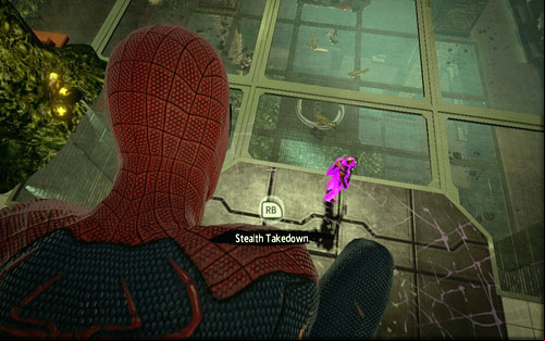 Here you will have to take down the enemies silently - Chapter 06 - Smythe Strikes Back - p. 1 - Walkthrough - The Amazing Spider-Man - Game Guide and Walkthrough