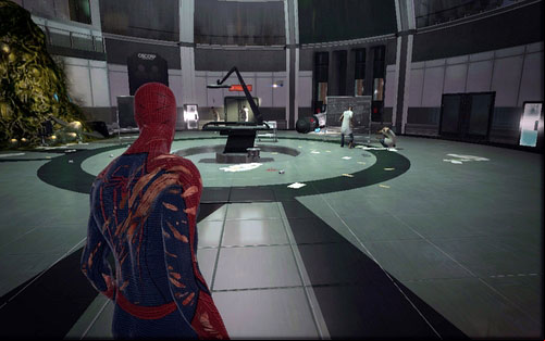 After destroying them, you will reach a room with mad scientists - Chapter 06 - Smythe Strikes Back - p. 2 - Walkthrough - The Amazing Spider-Man - Game Guide and Walkthrough