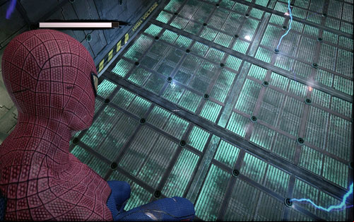 Head inside and quickly grab a wall - Chapter 07 - Spidey to the Rescue - Walkthrough - The Amazing Spider-Man - Game Guide and Walkthrough