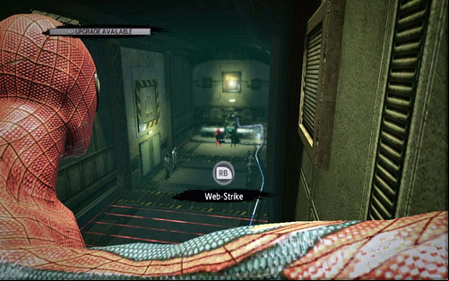 In order to find the second generator, you need to head to the opposite end of the tunnel and get onto the upper floor of the lab - Chapter 07 - Spidey to the Rescue - Walkthrough - The Amazing Spider-Man - Game Guide and Walkthrough