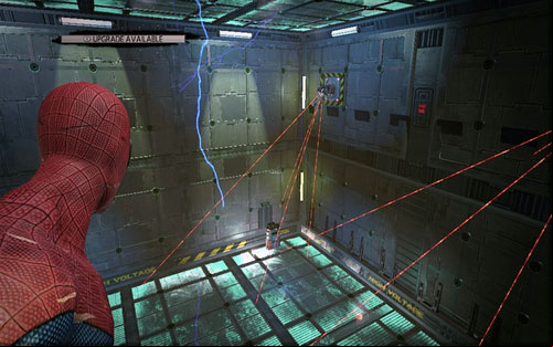 The narrow corridor will lead you to another big platform with four generators - Chapter 07 - Spidey to the Rescue - Walkthrough - The Amazing Spider-Man - Game Guide and Walkthrough