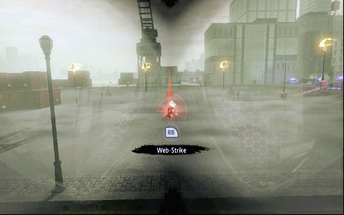 In order to defeat him, perform quick Web Rushes at the enemy, punch 2-3 times and then return onto one of the lamp posts - Chapter 07 - Spidey to the Rescue - Walkthrough - The Amazing Spider-Man - Game Guide and Walkthrough