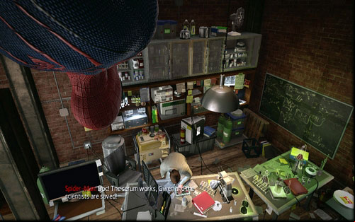 In order to finish the mission, return to the apartment and speak with the professor - Chapter 07 - Spidey to the Rescue - Walkthrough - The Amazing Spider-Man - Game Guide and Walkthrough