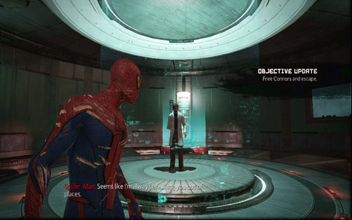 Further tunnels will take you to doctor Connors' cell - Chapter 10 - Spider-Man No More! - p. 1 - Walkthrough - The Amazing Spider-Man - Game Guide and Walkthrough