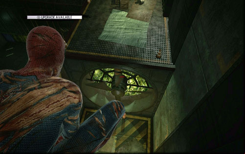 At the bottom you will find another fan - Chapter 12 - Where Crawls the Lizard? - Walkthrough - The Amazing Spider-Man - Game Guide and Walkthrough