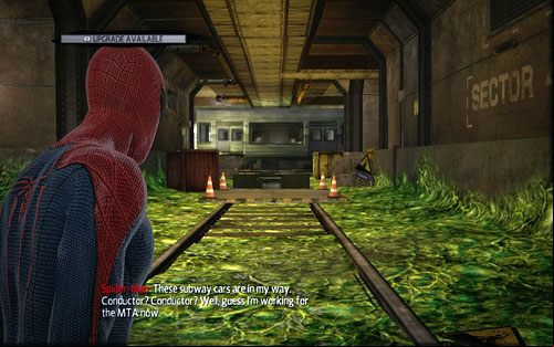 On the left you will see a train car blocking the way - 1 - Train Docking Station - Side missions - The Amazing Spider-Man - Game Guide and Walkthrough