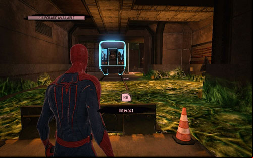 Behind the wall you will find another subway car - 1 - Train Docking Station - Side missions - The Amazing Spider-Man - Game Guide and Walkthrough