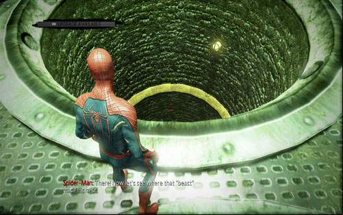 Behind it there's a hole, at the bottom of which you will have to fight an iguana - 1 - Train Docking Station - Side missions - The Amazing Spider-Man - Game Guide and Walkthrough