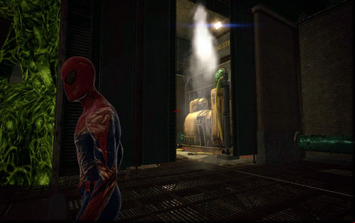 On the right you will find a small room with a pump - 3 - Water Treatment Facility - Side missions - The Amazing Spider-Man - Game Guide and Walkthrough