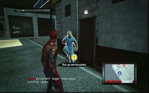 In order to complete this mission, you have to find a Beloit Patient or Infected Civilian and take him onto your shoulders - List of missions - Challenges - The Amazing Spider-Man - Game Guide and Walkthrough