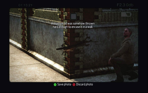 Take a photo of a manhole lid sticking out of the corner of a building - Photo articles - Challenges - The Amazing Spider-Man - Game Guide and Walkthrough