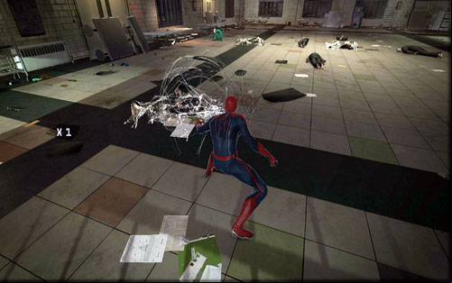 After saving the first personnel member, Connor will unlock the grate leading to the further part of the complex - Chapter 02 - Escape Impossible - Collectibles inside buildings - The Amazing Spider-Man - Game Guide and Walkthrough