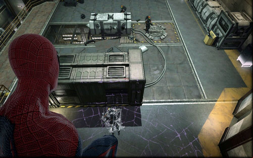 After taking a photo for the reporter, you will reach a big room filled with enemies - Chapter 03 - In the Shadow of Evils Past - p. 1 - Collectibles inside buildings - The Amazing Spider-Man - Game Guide and Walkthrough