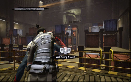 Inside the same warehouse, above on the right there's a balcony leading to the exit - Chapter 03 - In the Shadow of Evils Past - p. 1 - Collectibles inside buildings - The Amazing Spider-Man - Game Guide and Walkthrough