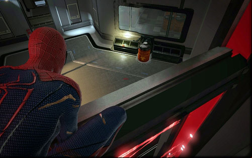 On the on the right - Chapter 06 - Smythe Strikes Back - p. 1 - Collectibles inside buildings - The Amazing Spider-Man - Game Guide and Walkthrough