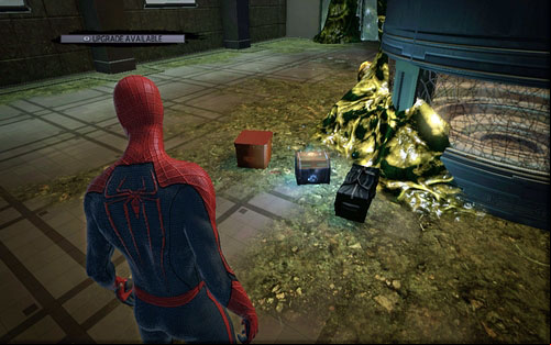 The Tech Piece will be right in front of you - Chapter 06 - Smythe Strikes Back - p. 2 - Collectibles inside buildings - The Amazing Spider-Man - Game Guide and Walkthrough