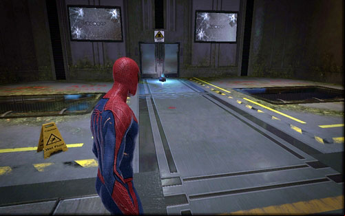 It's lying just by the wall on the left - Chapter 06 - Smythe Strikes Back - p. 2 - Collectibles inside buildings - The Amazing Spider-Man - Game Guide and Walkthrough