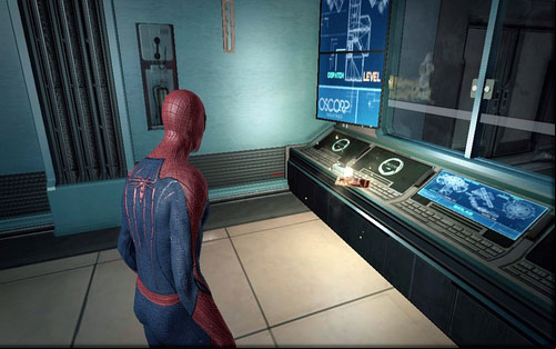 On top of one of the s - Chapter 07 - Spidey to the Rescue - p. 1 - Collectibles inside buildings - The Amazing Spider-Man - Game Guide and Walkthrough