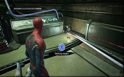 To the right of one of them there's a magazine - Chapter 07 - Spidey to the Rescue - p. 1 - Collectibles inside buildings - The Amazing Spider-Man - Game Guide and Walkthrough