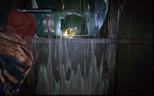 After you manage to save all the scientists, head out of the room and go to the top of the large shaft - Chapter 07 - Spidey to the Rescue - p. 1 - Collectibles inside buildings - The Amazing Spider-Man - Game Guide and Walkthrough