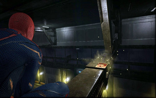Jump onto it with Web Rush and pick up the magazine - Chapter 10 - Spider-Man No More! - p. 1 - Collectibles inside buildings - The Amazing Spider-Man - Game Guide and Walkthrough