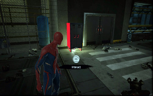You need to throw it into the air (RB) and pick up the manual found below it - Chapter 10 - Spider-Man No More! - p. 1 - Collectibles inside buildings - The Amazing Spider-Man - Game Guide and Walkthrough
