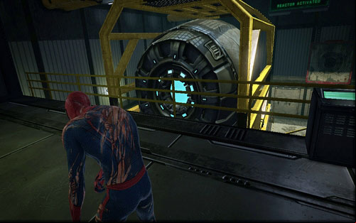 The fourth is hidden in the room with a big reactor - Chapter 10 - Spider-Man No More! - p. 1 - Collectibles inside buildings - The Amazing Spider-Man - Game Guide and Walkthrough