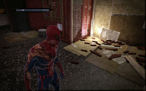 Inside the room with the first enemies, go straight and jump over the tall fence - Chapter 12 - Where Crawls the Lizard? - Collectibles inside buildings - The Amazing Spider-Man - Game Guide and Walkthrough