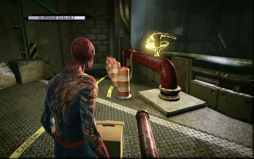 After lowering the water level for the first time, follow the red pipe to the left - Chapter 12 - Where Crawls the Lizard? - Collectibles inside buildings - The Amazing Spider-Man - Game Guide and Walkthrough