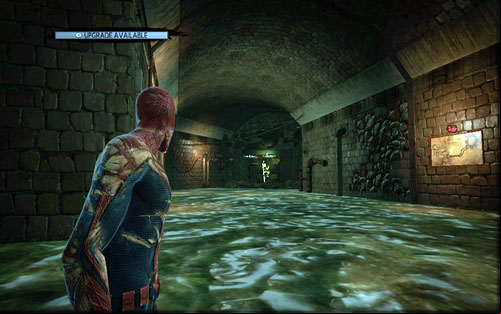 After defeating the Piranha, turn left and enter the ventilation shaft which will lead you to a short tunnel - Chapter 12 - Where Crawls the Lizard? - Collectibles inside buildings - The Amazing Spider-Man - Game Guide and Walkthrough