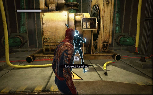 After finding the pump, stand before the machine and turn it by 180 degrees - Water Treatment Facility - Collectibles inside buildings - The Amazing Spider-Man - Game Guide and Walkthrough